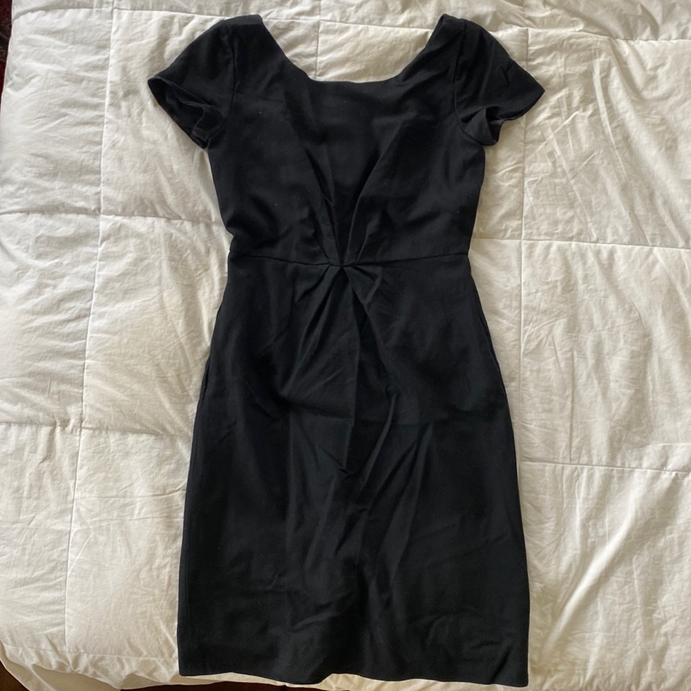 J Crew wool black dress
